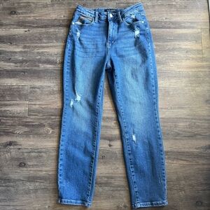 Judy Blue Womens Jeans Size 29 High Rise Straight Leg Rainbow Pocket